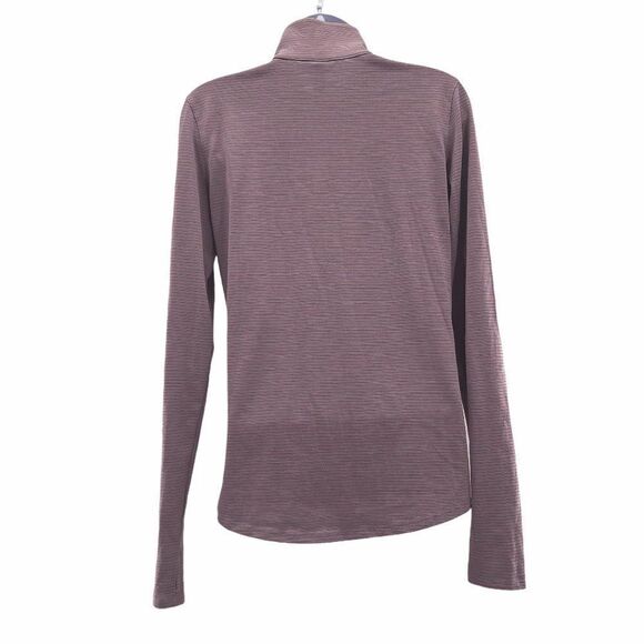 Under Armour HeatGear Half Zip Athletic Athleisure Striped Purple Pullover Small - Picture 2 of 8